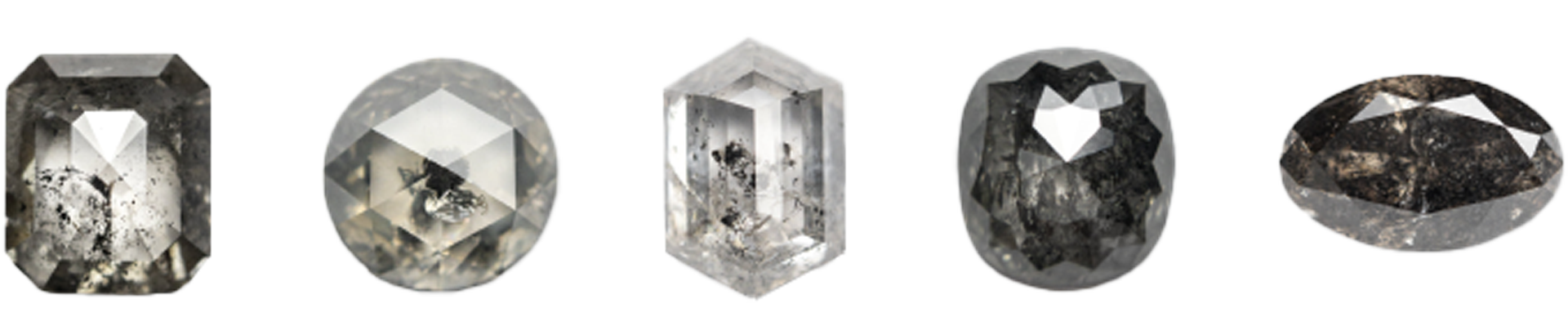 Natural salt and pepper diamonds