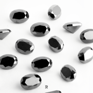 Oval Shape Black Diamond