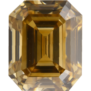 EMERALD Cut 0.53 CARAT brown COLOR I2 Clarity Natural Diamond