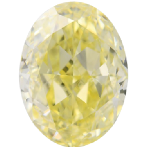 OVAL Cut 0.32 CARAT yellow COLOR IF Clarity Natural Diamond