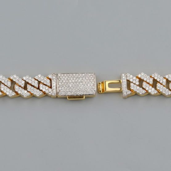 Diamond Cuban Link Bracelet (9mm) - If & Co. 14K White Gold / Vs-si / 7.5 inch