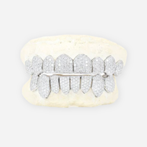 Custom Vvs Clarity Diamond Grillz Hand Set Natural Diamonds Gold Grillz (Zig-zag Setting)