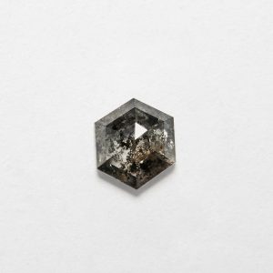 0.79ct Hexagon Cut Salt & Pepper Natural Diamond