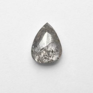 0.93ct Pear Cut Salt & Pepper Natural Diamond