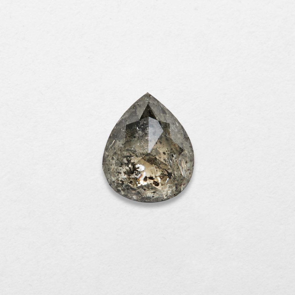 Buy 0.87ct pear Shape Salt & Pepper Natural Diamond at Wholesale Price