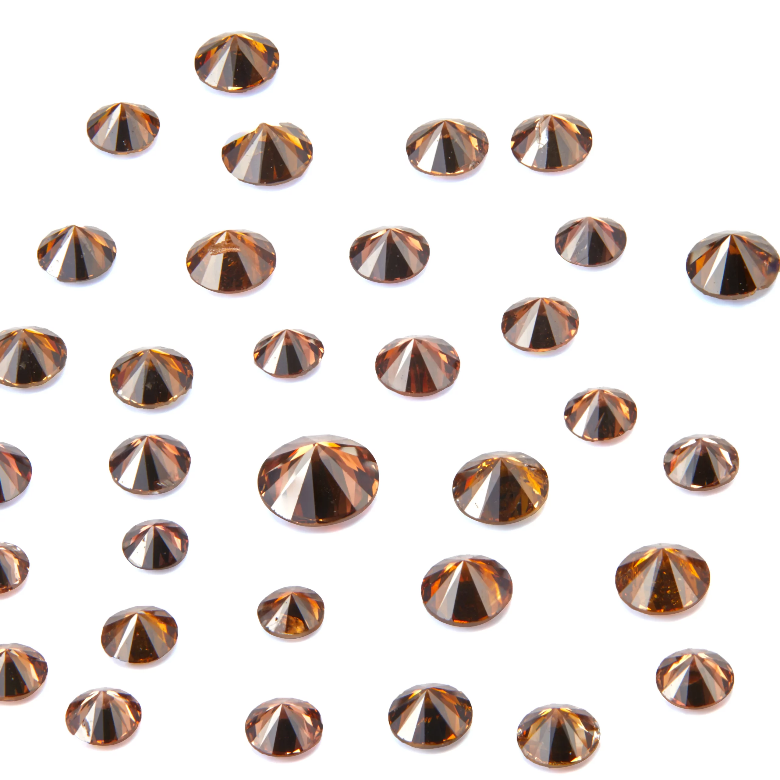 Round cognac diamonds