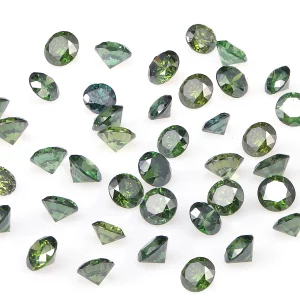 Green Color Round Diamond