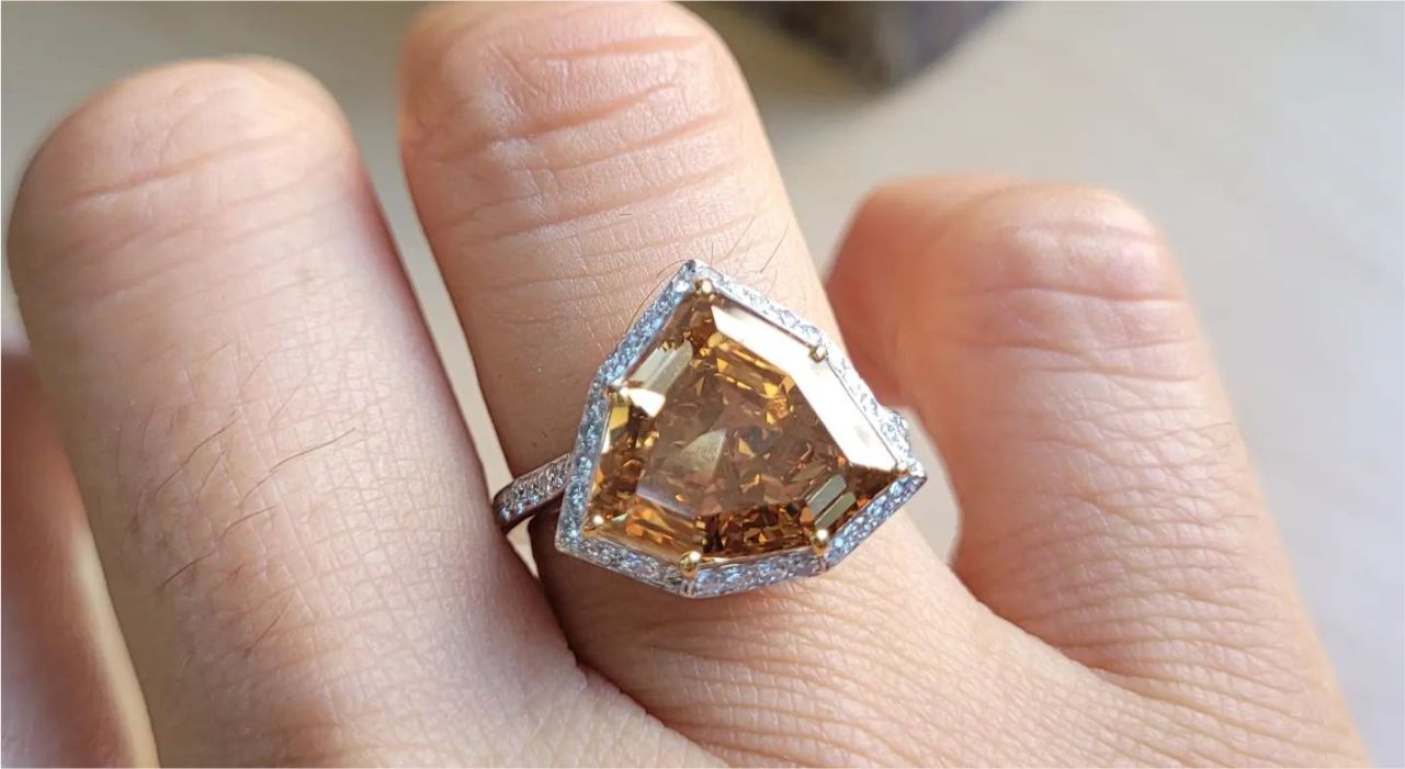 Brown diamond engagement ring