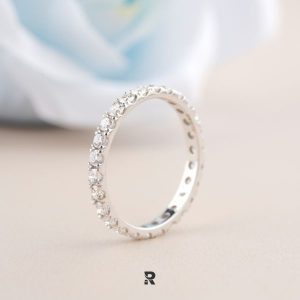 Natural Diamond Full Circle Eternity Wedding Band