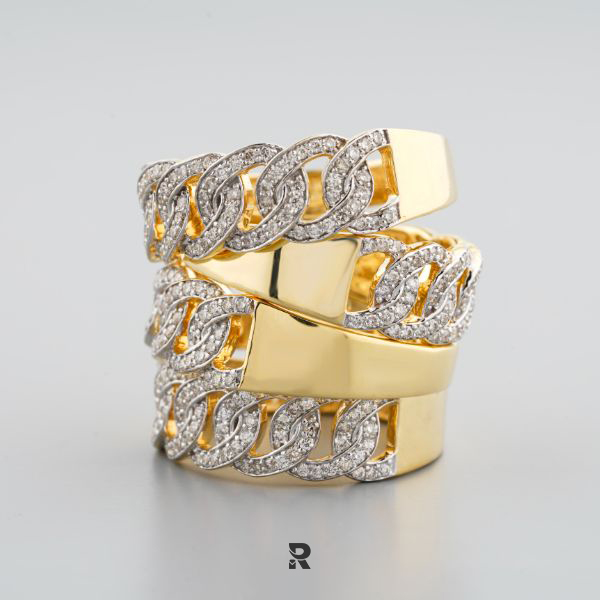 Diamond cuban ring deals