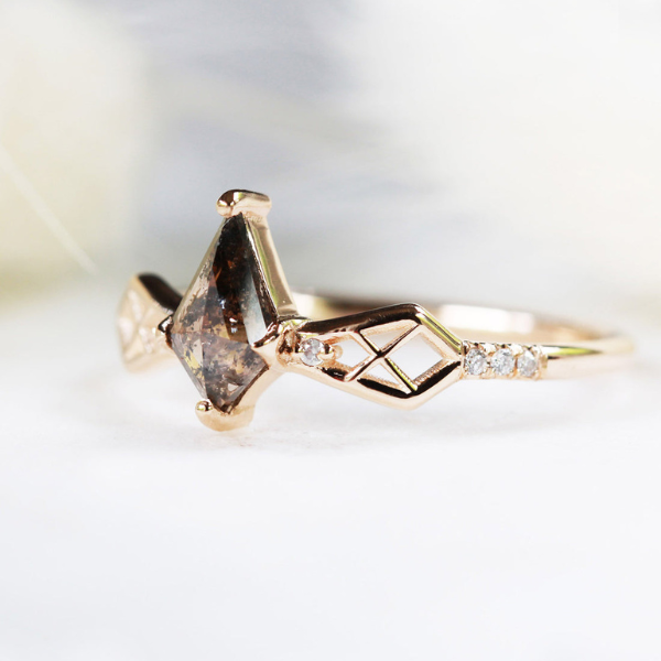 Iris Salt and Pepper Diamond Ring