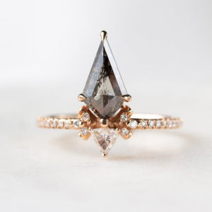 Alexandra Salt and Pepper Diamond Ring
