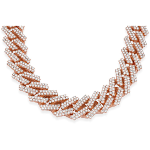 Rose gold diamond cuban link deals