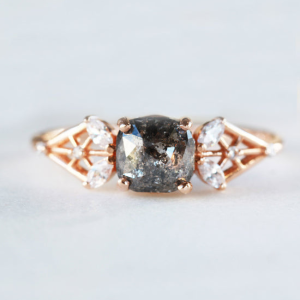 Ava Salt and Pepper Diamond Ring