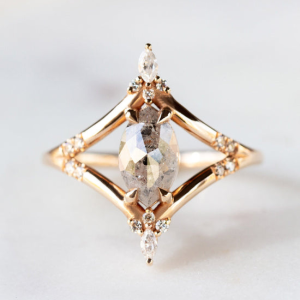 Meraki Salt and Pepper Diamond Ring