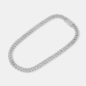 12mm Natural Round Cut Diamond Cuban Link Chain