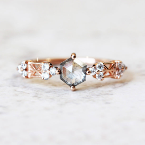 Brianna Salt and Pepper Diamond Ring