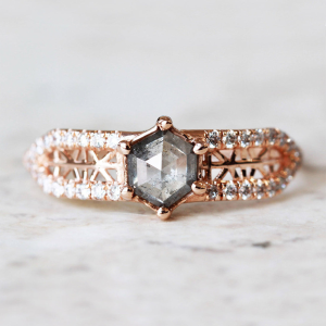 Adelio Salt and Pepper Diamond Ring