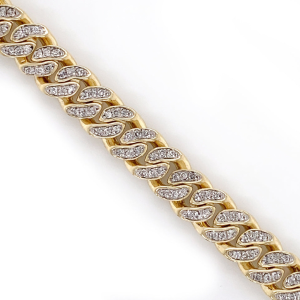 9mm Cuban Bracelet Natural Diamond