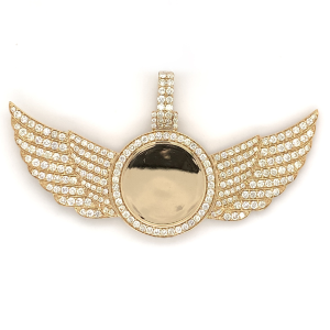 4.00 CT Angel Wings Memory Diamond Pendant 4.00 CT Angel Wings Memory Diamond Pendant