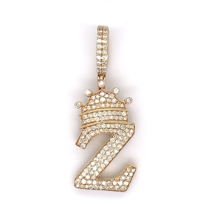 1.30 CT Letter "Z" King Crown Diamond Pendant 1.30 CT Letter "Z" King Crown Diamond Pendant