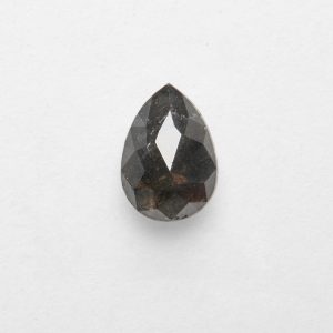 0.68ct Pear Cut Salt and Pepper Diamond