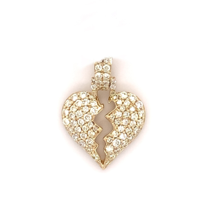 0.75 CT Broken Heart Diamond Pendant