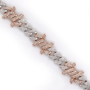 18mm Natural Diamond Cuban Bracelet