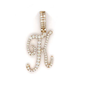 0.75 CT Letter "K" Diamond Pendant