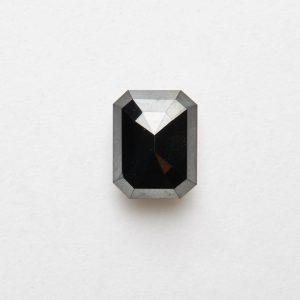 3.43ct Emerald Cut Salt and Pepper Diamond