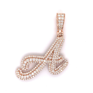 2.50 CT Letter "A" Diamond Pendant