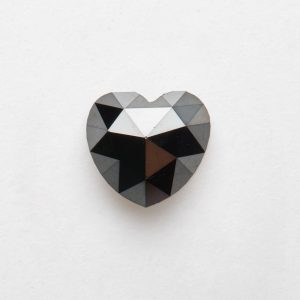 1.8ct Heart Cut Salt and Pepper Diamond