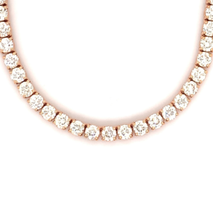 4 Pointer Round Natural Diamond Tennis Chain