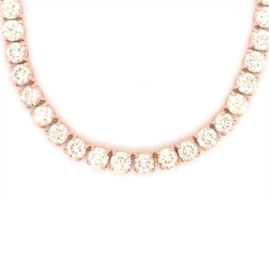 4 Pointer Natural Round Diamond Tennis Chain