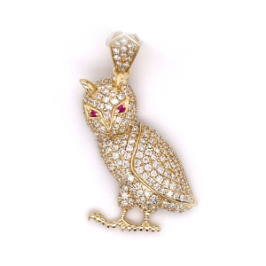 0.95 CT Owl Diamond Pendant