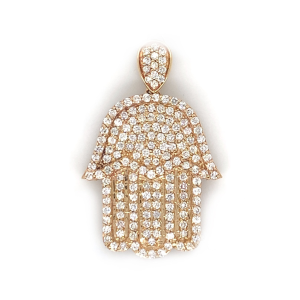 2.60 CT Hamsa Hand Diamond Pendant